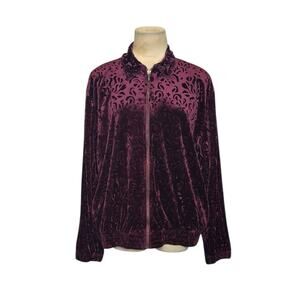 Teddi vintage purple zipper jacket size medium